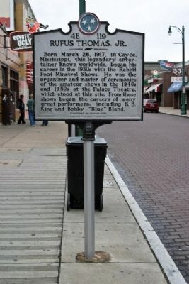 Rufus Thomas, Jr. Marker. Click for full size. Rufus Thomas, Jr. Marker image. Click for full size.
