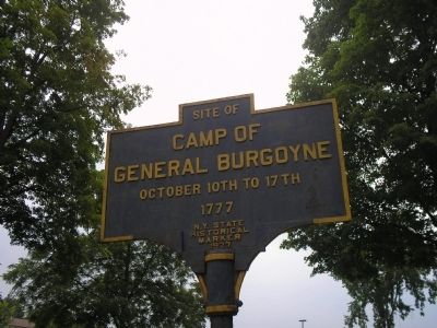 Camp of General Butgoyne Marker. Click for full size. Camp of General Butgoyne Marker image. Click for full size.