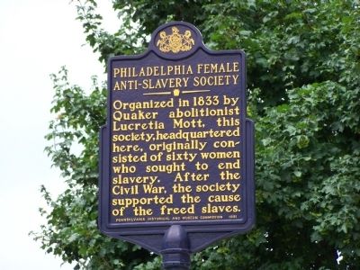 Philadelphia Female Anti-Slavery Society Marker image. Click for full size.