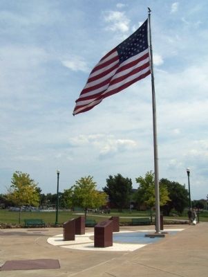Military Services Memorial Plaza Flag. Click for full size. Military Services Memorial Plaza Flag image. Click for full size.