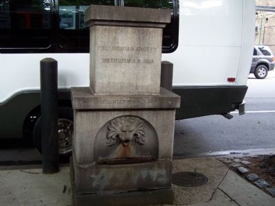 Public Water Fountain near marker. Click for full size. Public Water Fountain near marker image. Click for full size.