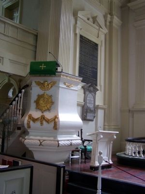 Christ Church Pulpit image. Click for full size.