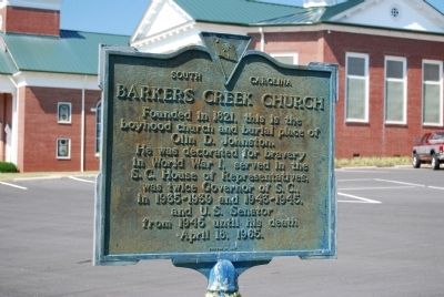 Barkers Creek Baptist Church Marker image. Click for full size.