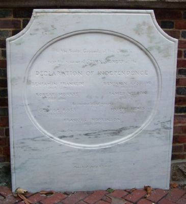 Resting Place of Seven Signers of the Declaration of Independence Marker. Click for full size. Resting Place of Seven Signers of the Declaration of Independence Marker image. Click for full size.