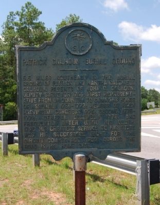 Patrick Calhoun Burial Grounds Marker image. Click for full size.