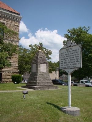 Elkins Marker and War Memorial. Click for full size. Elkins Marker and War Memorial image. Click for full size.