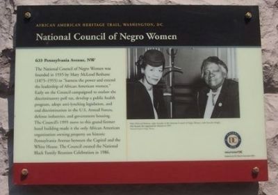 National Council of Negro Women Marker image. Click for full size.