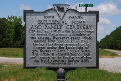 Guillebeau Home and Family Cemetery Marker - Front image. Click for full size.