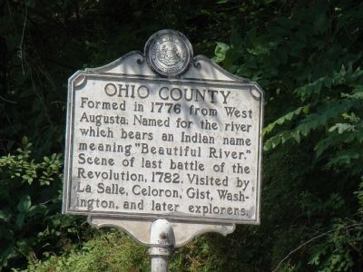 Ohio County Face of Marker. Click for full size. Ohio County Face of Marker image. Click for full size.