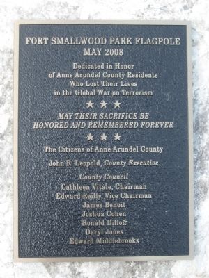 Fort Smallwood Park Flagpole Marker image. Click for full size.