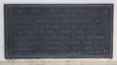 Site of Filature Marker. Click for full size. Site of Filature Marker image. Click for full size.