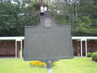 White Bluff Meeting House Marker. Click for full size. White Bluff Meeting House Marker image. Click for full size.