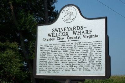 Swineyards - Willcox Wharf Marker image. Click for full size.
