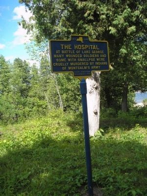 Marker in in Lake George Battlefield Park. Click for full size. Marker in in Lake George Battlefield Park image. Click for full size.