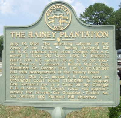 The Rainey Plantation Marker image. Click for full size.