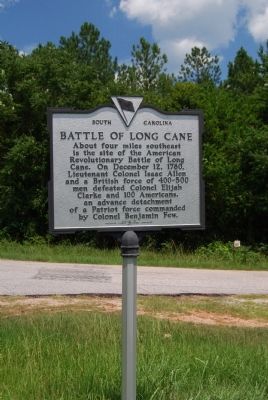 Battle of Long Cane Marker image. Click for full size.
