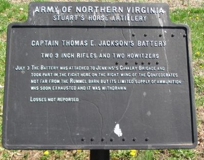 Captain Thomas E. Jackson's Battery Tablet image. Click for full size.