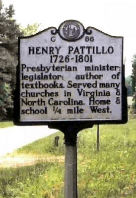 Henry Pattillo Marker image. Click for full size.
