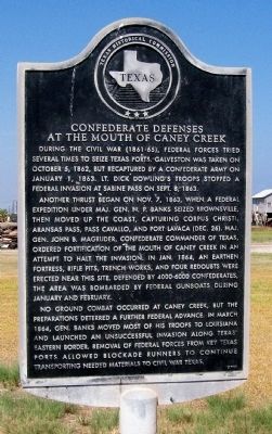 Confederate Defenses at the Mouth of Caney Creek Marker image. Click for full size.