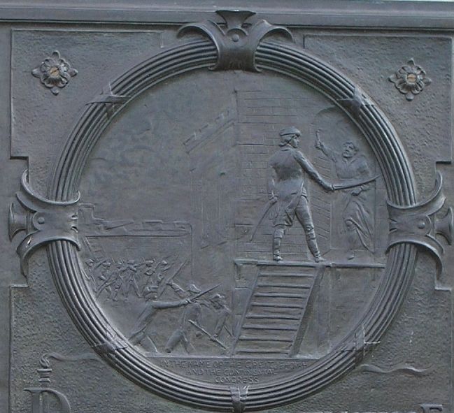 Closeup of Relief on Marker image. Click for full size.