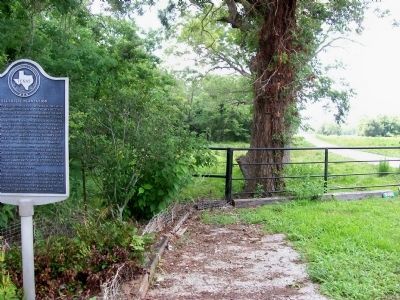 Ellerslie Plantation Marker and View of Farmland image. Click for full size.