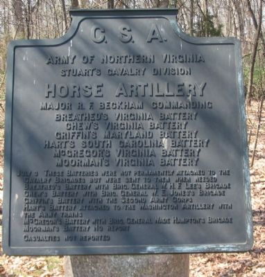 Horse Artillery Tablet. Click for full size. Horse Artillery Tablet image. Click for full size.