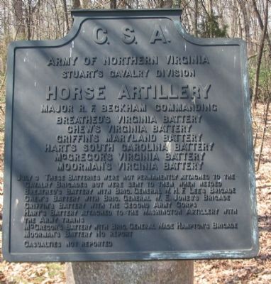 Horse Artillery Tablet image. Click for full size.