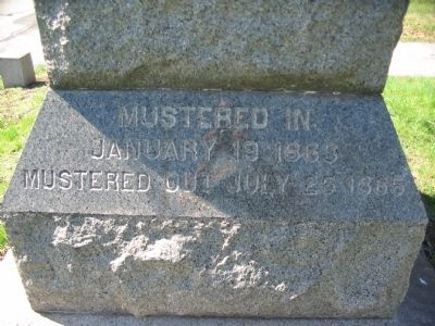 Inscription on Left Footing of Monument. Click for full size. Inscription on Left Footing of Monument image. Click for full size.