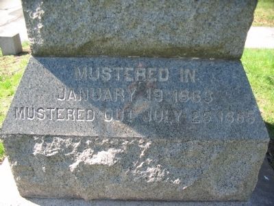 Inscription on Left Footing of Monument image. Click for full size.