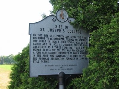 Site of St. Joseph's College Marker image. Click for full size.