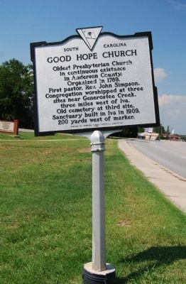 Good Hope Church Marker. Click for full size. Good Hope Church Marker image. Click for full size.