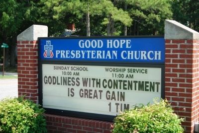 Good Hope Presbyterian Church Sign. Click for full size. Good Hope Presbyterian Church Sign image. Click for full size.