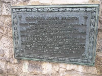 Colonel John Brown Marker. Click for full size. Colonel John Brown Marker image. Click for full size.