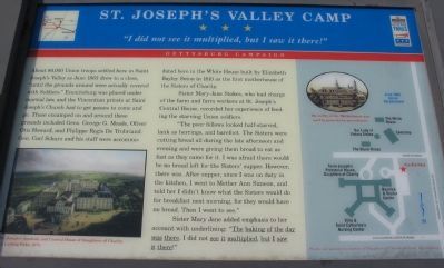 St. Joseph's Valley Camp Marker image. Click for full size.