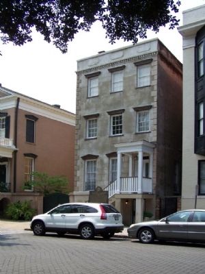 Flannery O'Connor Childhood Home Marker at 207 E. Charlton St.. Click for full size. Flannery O'Connor Childhood Home Marker at 207 E. Charlton St. image. Click for full size.