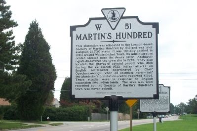 Martin's Hundred Marker image. Click for full size.