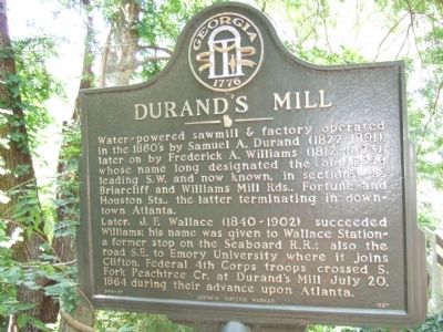 Durand's Mill Marker image. Click for full size.