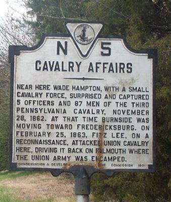 Cavalry Affairs Marker. Click for full size. Cavalry Affairs Marker image. Click for full size.