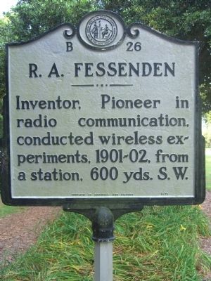 R. A. Fessenden Marker image. Click for full size.