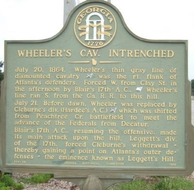 Wheeler's Cav. Intrenched Marker. Click for full size. Wheeler's Cav. Intrenched Marker image. Click for full size.
