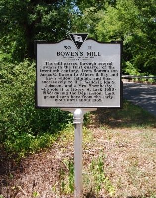 Bowen's Mill Marker - Reverse image. Click for full size.