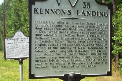 Kennon's Landing Marker. Click for full size. Kennon's Landing Marker image. Click for full size.