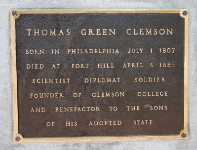 Thomas Green Clemson Marker. Click for full size. Thomas Green Clemson Marker image. Click for full size.