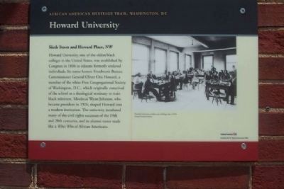 Howard University Marker. Click for full size. Howard University Marker image. Click for full size.