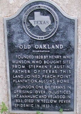 Old Oakland Plantation Marker image. Click for full size.