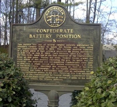 Confederate Battery Position Marker image. Click for full size.