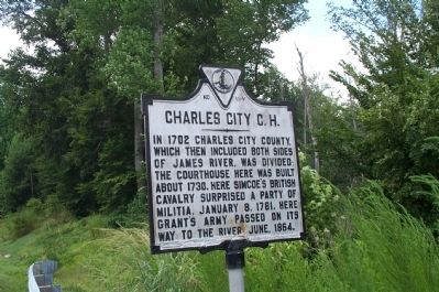 Charles City C. H. Marker. Click for full size. Charles City C. H. Marker image. Click for full size.