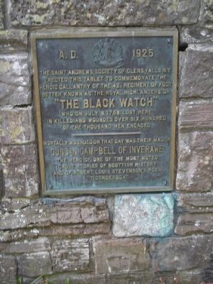 "The Black Watch" Marker. Click for full size. "The Black Watch" Marker image. Click for full size.