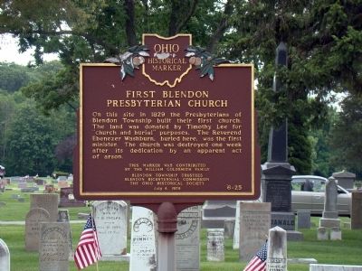 First Blendon Presbyterian Church Marker. Click for full size. First Blendon Presbyterian Church Marker image. Click for full size.