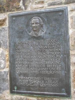 "Near this spot stood Montcalm" Marker. Click for full size. "Near this spot stood Montcalm" Marker image. Click for full size.